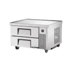 image of True TRCB-36-HC 36" 2 Drawers Refrigerated Chef Base, Stainless Steel Top w/ V Edge