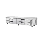 image of True TRCB-96-HC 95" 4 Drawers Refrigerated Chef Base, (12) 12" x 20" Pan Capacity