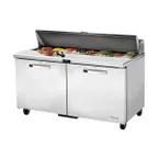 image of True TSSU-60-16-HC~SPEC3 60" Two Section Sandwich / Salad Prep Table w/ 2 Doors, 16 Pans