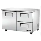 image of True TUC-48D-2-HC 48" 2-Section Undercounter Refrigerator w/ 2 Drawers & 1 Door