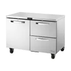 image of True TUC-48D-2-HC~SPEC3 48" 2-Section Undercounter Refrigerator w/ 2 Drawers & 1 Door
