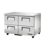 image of True TUC-48F-D-4-HC 48" 2-Section Undercounter Freezer w/ 4 Drawers, 1/2 HP