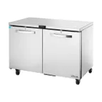 image of True TUC-48F-HC~SPEC3 48" 2-Door Undercounter Freezer, Stainless Steel, 1/2 hp
