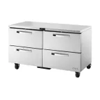 image of True TUC-60D-4-HC~SPEC3 60" 2-Section Undercounter Refrigerator w/ Heavy-Duty 4 Drawers