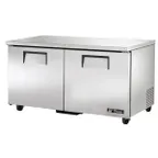 image of True TUC-60F-HC 60" 2-Section Undercounter Freezer w/ 2 Doors, 1/2 HP