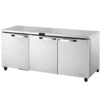image of True TUC-72-HC~SPEC3 72" 3-Section Undercounter Refrigerator w/ Heavy Duty 3 Solid Doors
