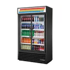 image of True TVM-48SL-HC~VM01 47" 2-Section Swing Glass Door Slim Line Visual Refrigerated Merchandiser