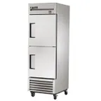 image of True TS-23-2-HC 27" 1-Section Reach-In Refrigerator w/ 2 Solid Half Doors, Bottom Mount, Stainless Steel
