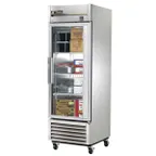 image of True TS-23FG-HC~FGD01 27" 1-Section Reach-In Freezer w/ 1 Glass Door, Bottom Mount, 23 cu. ft., Stainless Steel