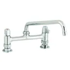 image of T&S Brass 5F-8DLS12A Equip Faucet, 8", Deck Mount, 12" Swing Nozzle