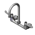 image of T&S Brass 5F-8WWB05 Equip Faucet, Swivel, 8", Wall Mount, 5-1/2" Gooseneck