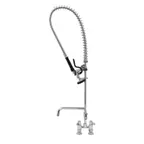 image of T&S Brass 5PR-4D12 Equip Pre-Rinse Unit, 4" Centers, Deck Mount Base