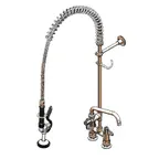 image of T&S Brass 5PR-4DLS08 Equip Pre-Rinse Unit, 4", Deck Mount Base