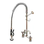 image of T&S Brass 5PR-8D06 Equip Pre-Rinse Unit, 8" Centers, Deck Mount