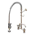 image of T&S Brass 5PR-8D08 Equip Pre-Rinse Unit, 8" Centers, Deck Mount