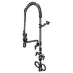 image of T&S Brass B-0113-12-CR-BC Easyinstall Pre-Rinse Unit, Single Hole Deck Mount