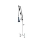 image of T&S Brass B-0123-CR-B8P Easyinstall Pre-Rinse Unit, Deck Mount Base, 8" Center