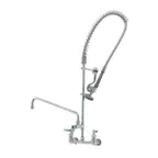 image of T&S Brass B-0133-14-CR-B Easyinstall Pre-Rinse Unit, 8" Wall Mount