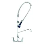image of T&S Brass B-0133-14CRB8ST Easyinstall Pre-Rinse Unit, 8" Wall Mount