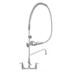 image of T&S Brass B-0133-18-CRBEK Easyinstall Pre-Rinse Unit, 8" Adjustable Wall Mount