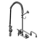 image of T&S Brass B-0133-18DACRBJ Easyinstall Pre-Rinse Unit, 8" Wall Mount