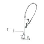 image of T&S Brass B-0133-18DJCRBC Easyinstall Pre-Rinse Unit, 8" Wall Mount