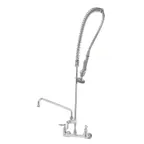 image of T&S Brass B-0133-A12-CCB Easyinstall Pre-Rinse Unit, Spring Action, Wall Mount