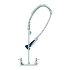 image of T&S Brass B-0133-CR-B08C Easyinstall Pre-Rinse Unit, 8"C/C Wall Mount, Ceramas