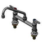 image of T&S Brass B-0220-166X-CRK Mixing Faucet, Deck Mount, 8" Adjustable Center
