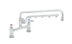 image of T&S Brass B-0220-U18-CR Ultrarinse 8” Deck Mount Mixing Faucet with Polished Chrome Plated Brass Body