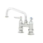 image of T&S Brass B-0227-CR Pantry Faucet, Double, Deck Mount, 4" Centers