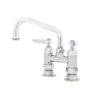 image of T&S Brass B-0228-CR Pantry Faucet, Double, Deck Mount, 4" Centers