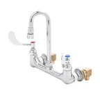 image of T&S Brass B-0230-132XA-EL Pantry Faucet, Double, Wall Mount, 8" Centers