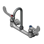 image of T&S Brass B-0230-187XWSC4 Faucet, 8" Wall Mount, 3-5/8" Swivel Gooseneck