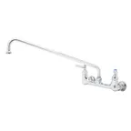image of T&S Brass B-0230-CR-02 Faucet, 18 " Swing Nozzle, 8" Wall Mount, 