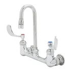 image of T&S Brass B-0230-CR-WH4 Mixing Faucet, 8" Centers, Wall Mount
