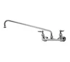 image of T&S Brass B-0230-LNM Sink Mixing Faucet, Wall Mounted, 8" Adjustable Centers