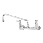 image of T&S Brass B-0231-AM Sink Mixing Faucet, Wall Mount, 8" Centers, 12" Swing Nozzle