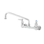 image of T&S Brass B-0231-BB-CR Pantry Faucet, Double, Wall Mount, 8" Centers