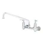 image of T&S Brass B-0231-BST Sink Mixing Faucet, 12" Swing Nozzle, Wall Mounted