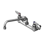 image of T&S Brass B-0231-EE-A22 Pantry Faucet, Double, Wall Mount, 8" Centers