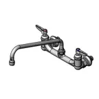 image of T&S Brass B-0231-EE-A22CR Pantry Faucet, Double, Wall Mount, 8" Centers
