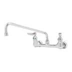 image of T&S Brass B-0231-EEM Pantry Faucet, Double, 12" Swing Nozzle (062X), Wall Mount