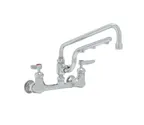 image of T&S Brass B-0231-U12-CR Ultrarinse 8” Wall Mount Mixing Faucet with Polished Chrome Plated Brass Body