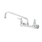image of T&S Brass B-0231 Sink Mixing Faucet, Wall Mount, 8" Centers, 12" Swing Nozzle