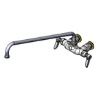 image of T&S Brass B-0235-CC Pantry Faucet, Double, 18" Swing Nozzle, Wall Mount