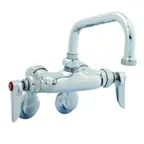 image of T&S Brass B-0237 Sink Mixing Faucet, 6" Swing Nozzle, Wall Mounted