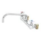 image of T&S Brass B-0290-AM Sink Mixing Faucet, Wall Mount, 8" Adjustable Centers