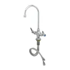 image of T&S Brass B-0300-VR4-WS Double Pantry Faucet, Deck Mount, Single Hole Base