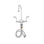 image of T&S Brass B-0300-VR4 Double Pantry Faucet, Deck Mount, Single Hole Base